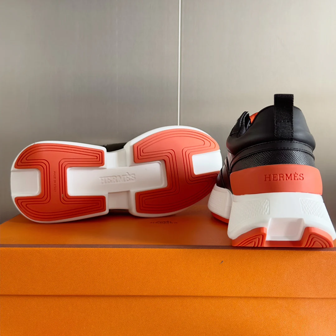 Кроссовки Hermes Giga Series Casual, унисекс, черные, новая модель 2023 года.