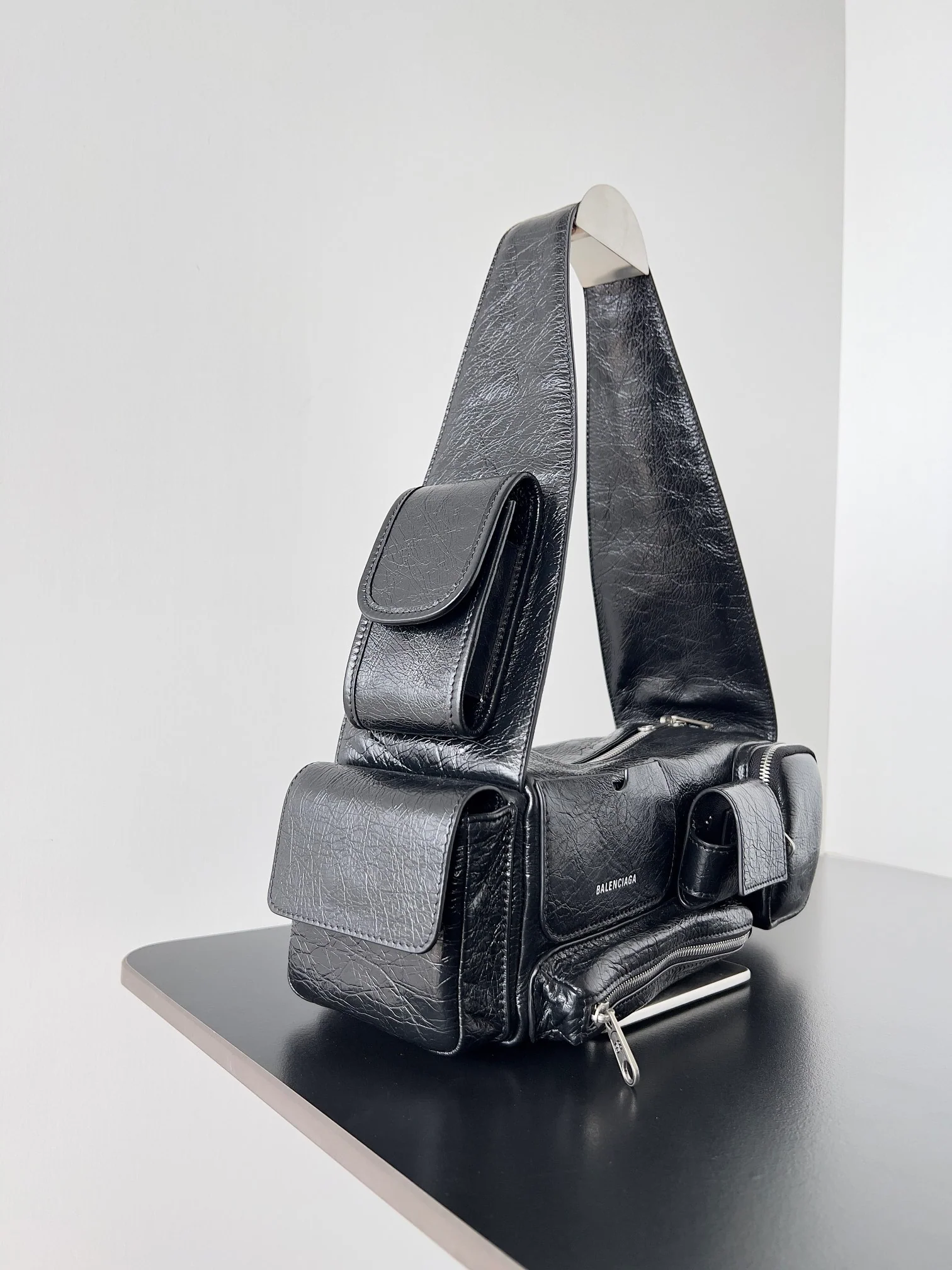 Сумка Balenciaga Superbusy - Маленький размер 32 см - Черная