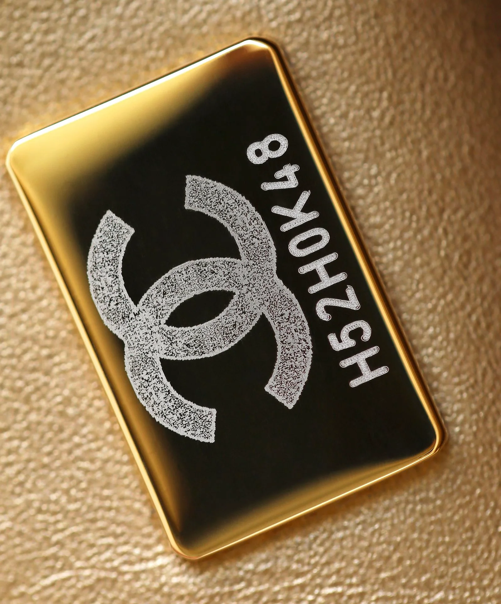 Chanel CF Gold Ball Square Fat Man - White