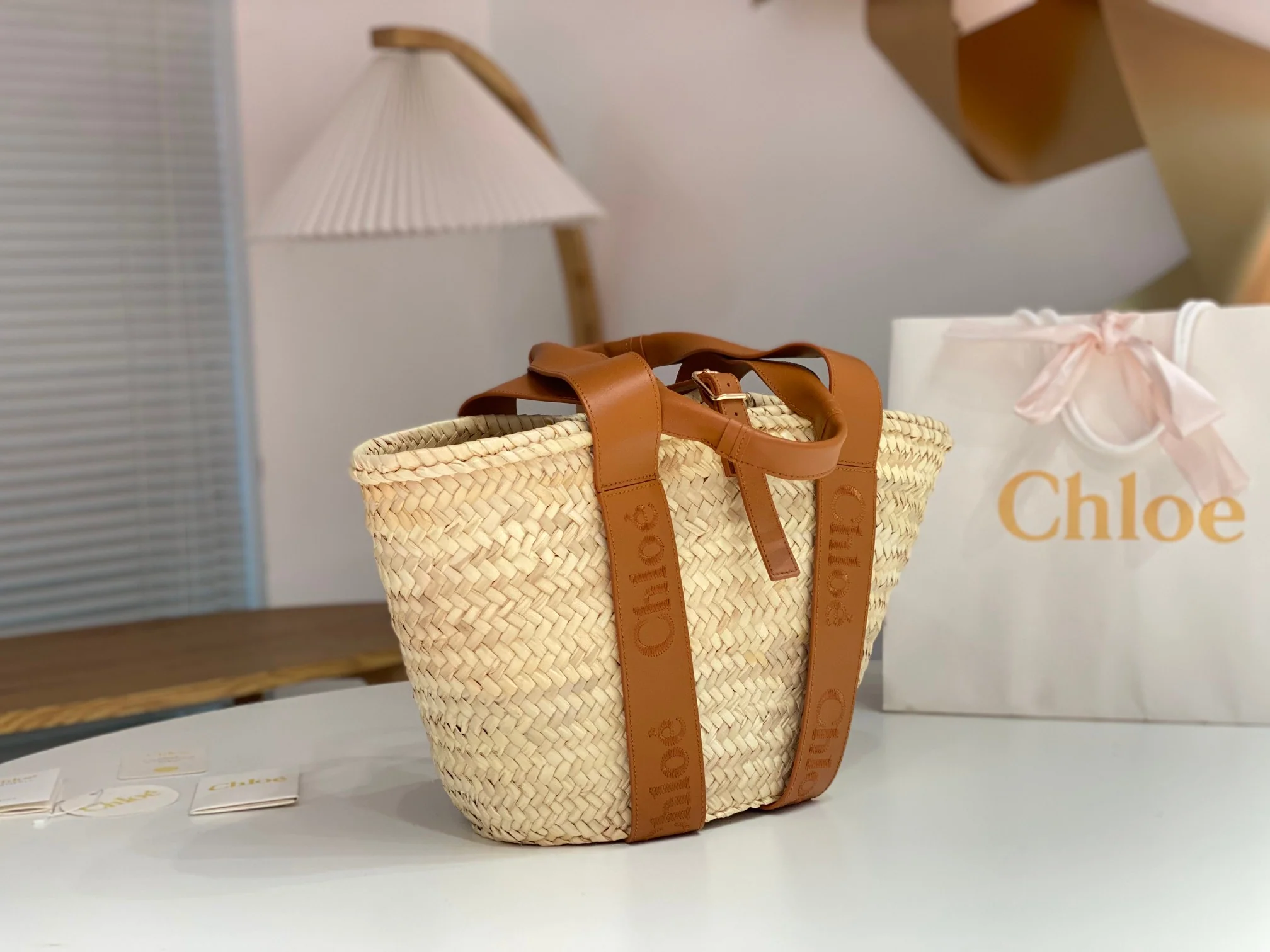 Chloe - Новинка лета 2023 - Плетеная соломенная сумка - Коричневая