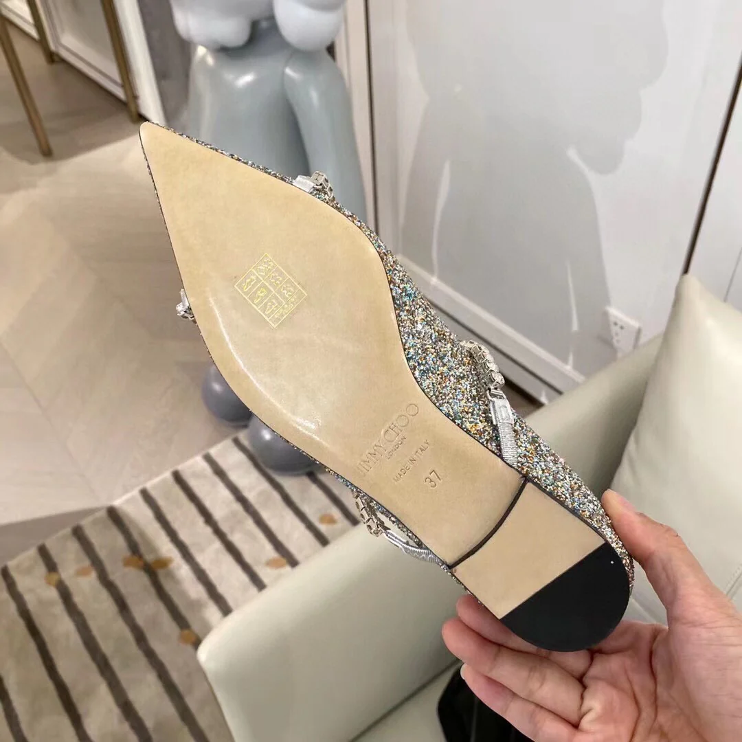 Балетки Jimmy Crystal Diamond Series - серебристые