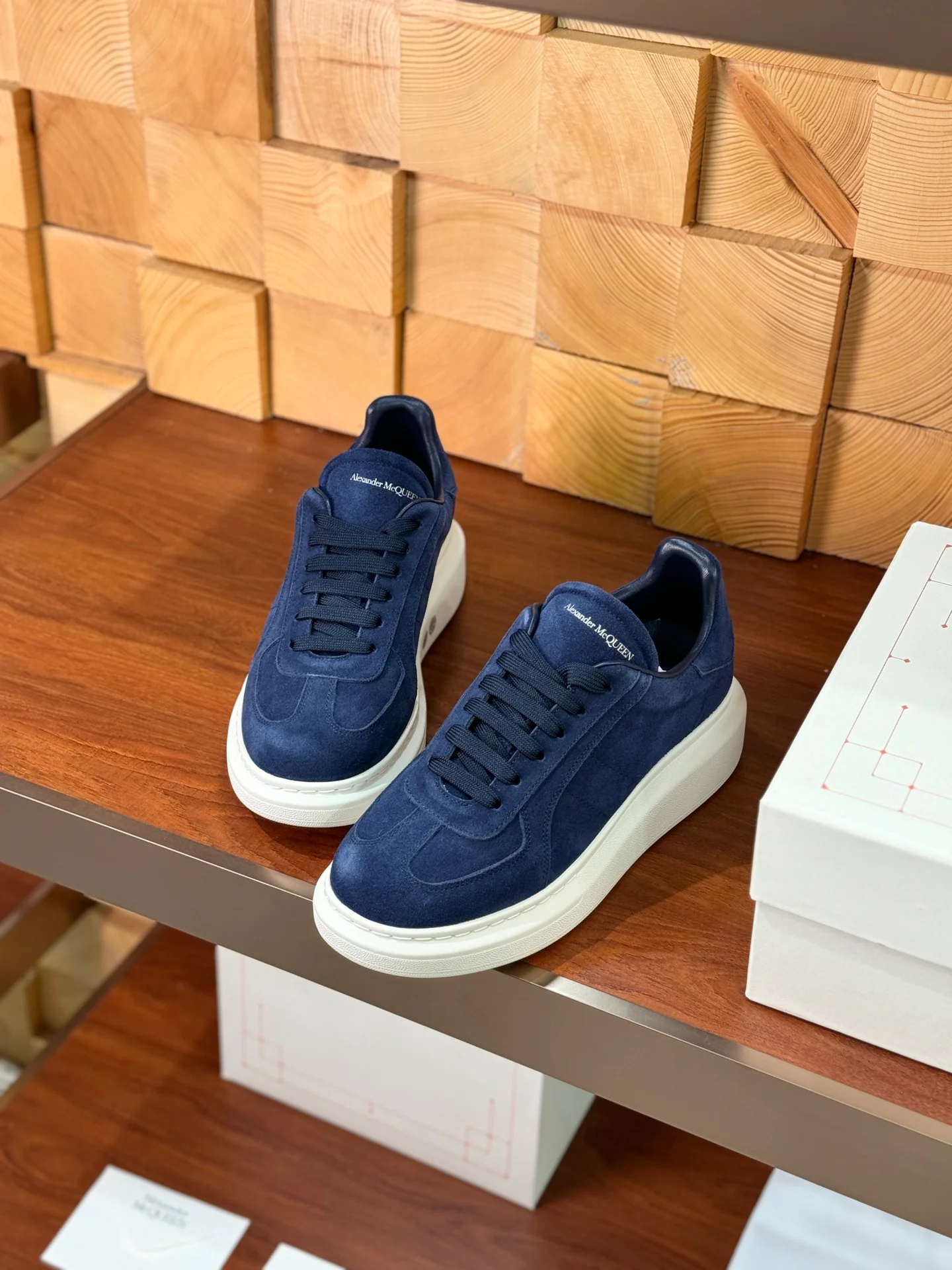 Повседневные туфли McQueen 2024 - синие