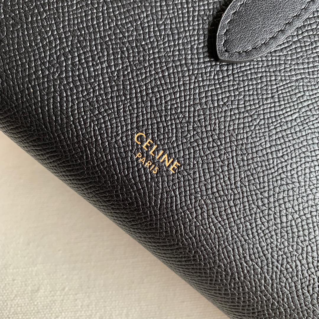 Длинный кошелек Celine - Кошелек с ремешком из крупнозернистой телячьей кожи - 7