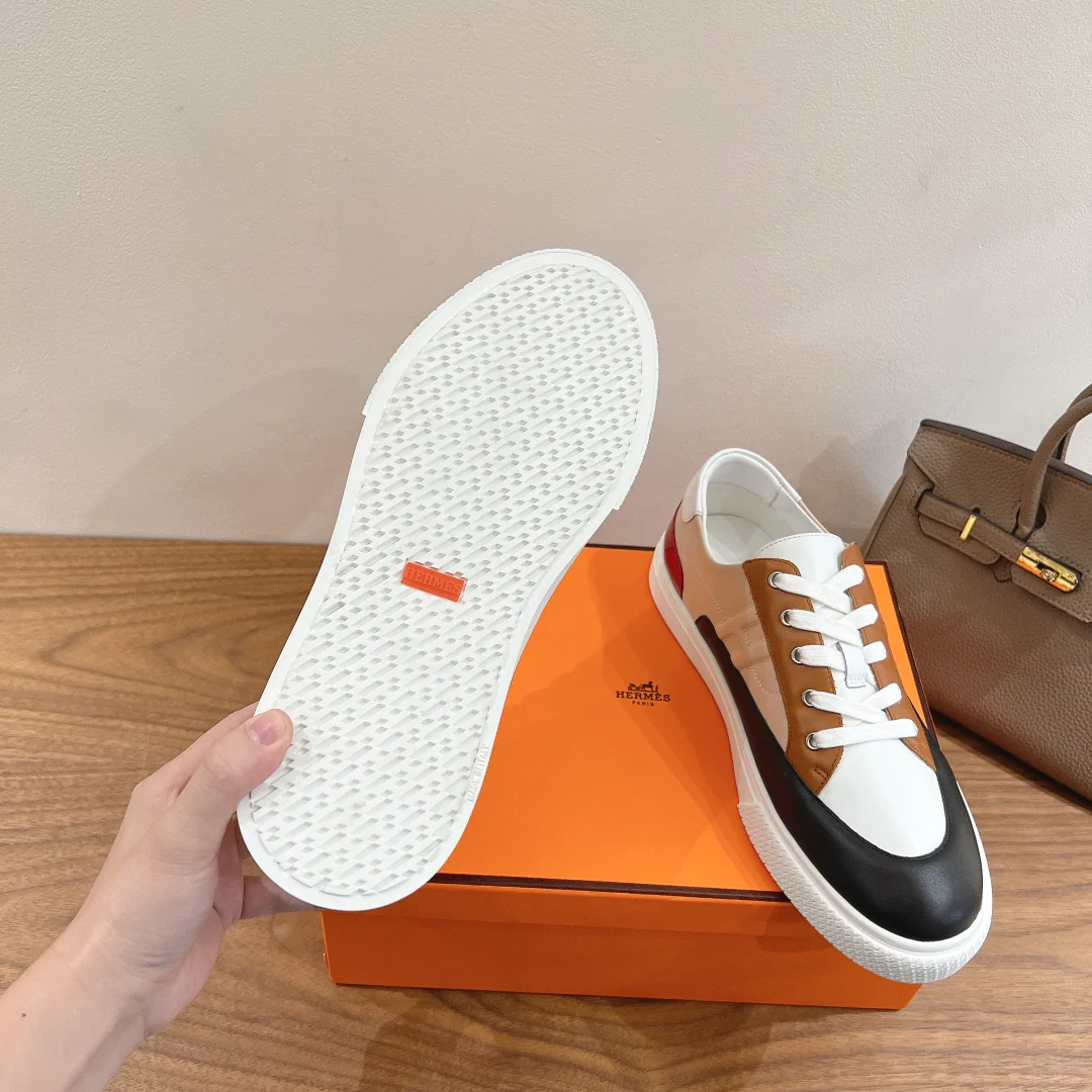 Повседневные туфли Hermes 2024 - Коричневые - 2