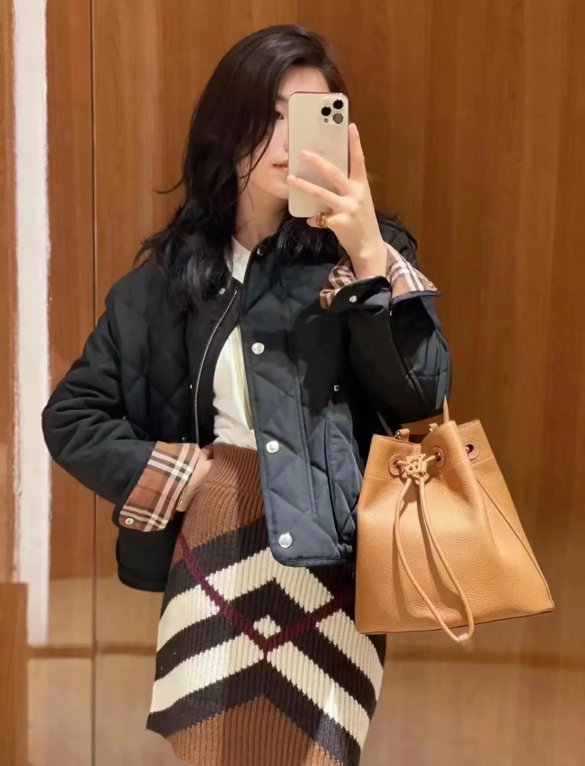 Пальто Burberry осень/зима - Классическая клетка, вельветовый воротник - 1 шт.