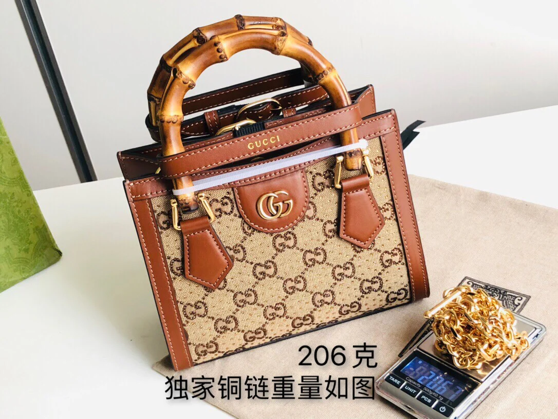 Сумка Gucci из бамбука - 20x16x10 см