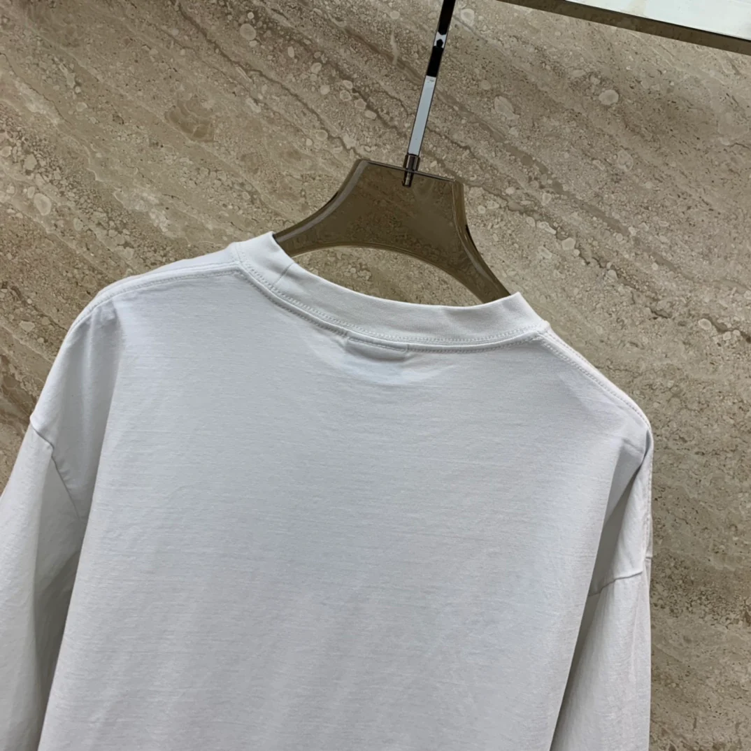 Футболка Balenciaga 2403 Melting Coke Print свободного кроя с коротким рукавом - унисекс - белая