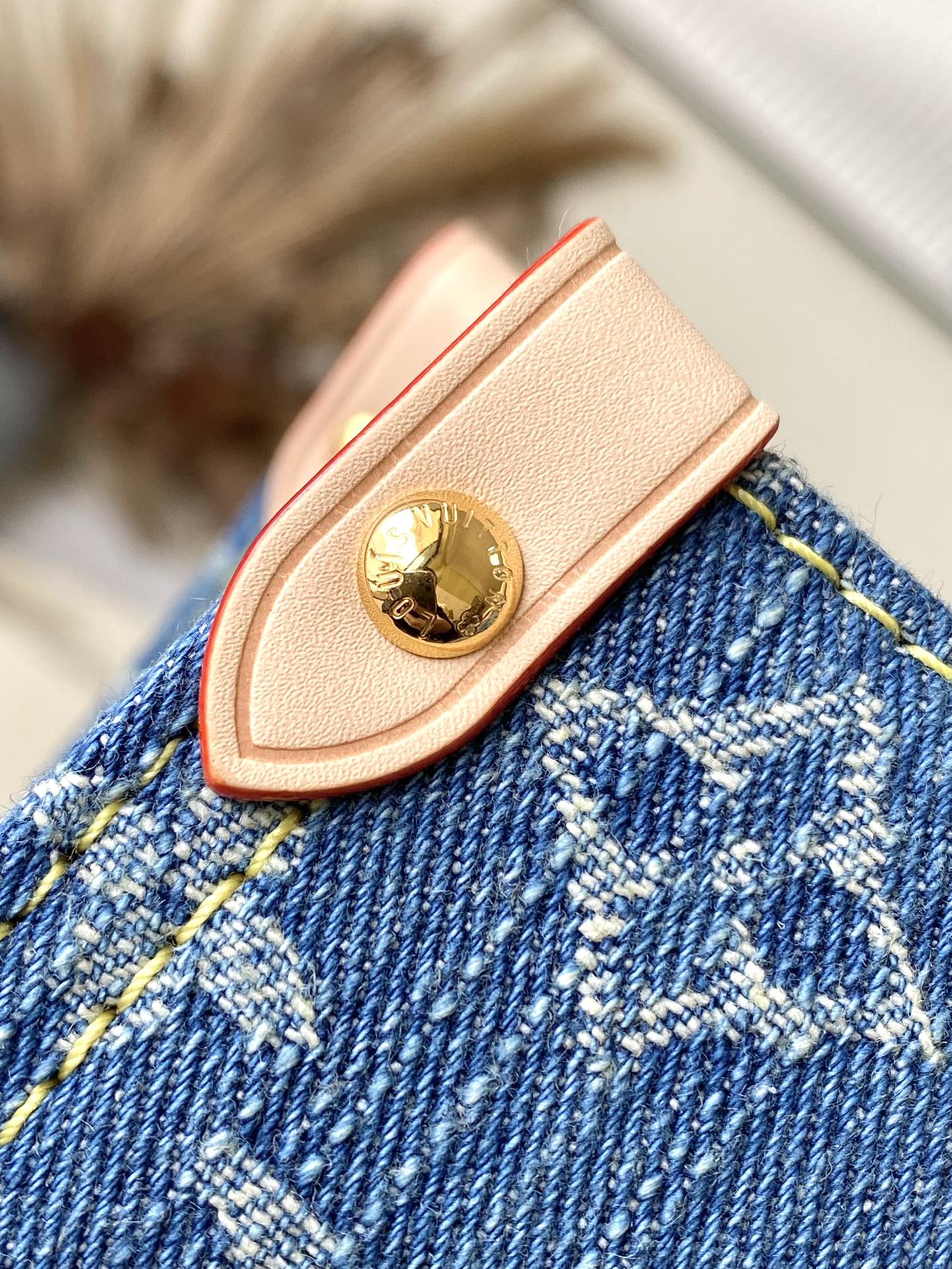 m46871-LV-onthego Сумка через плечо/сумочка из джинсовой ткани, синяя