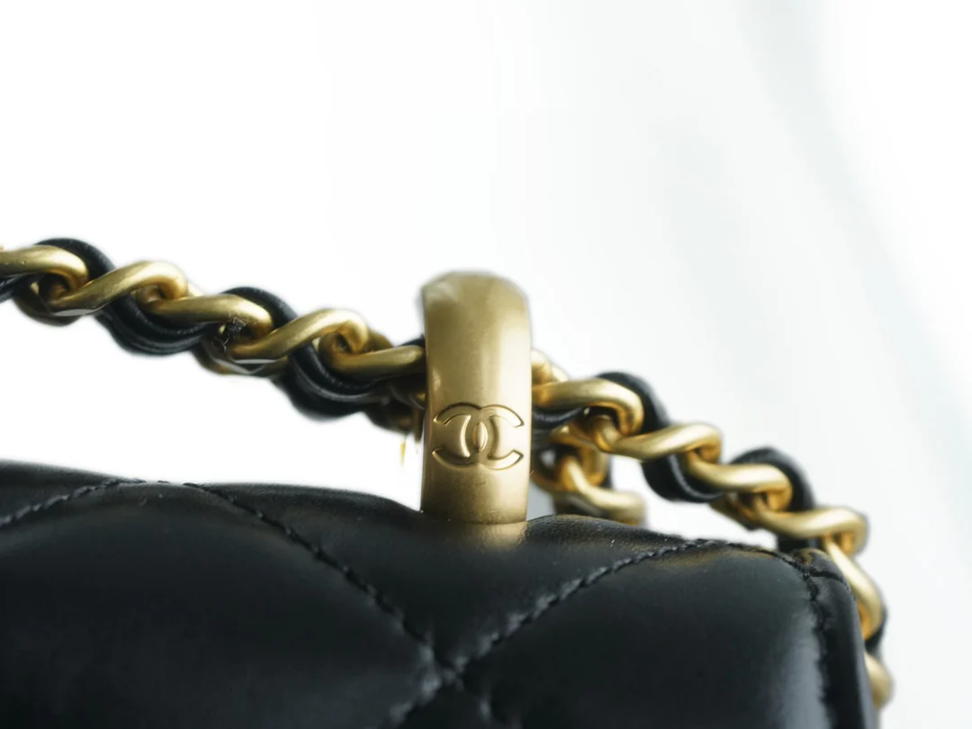 Chanel 24c Double Gold Ball CF Black