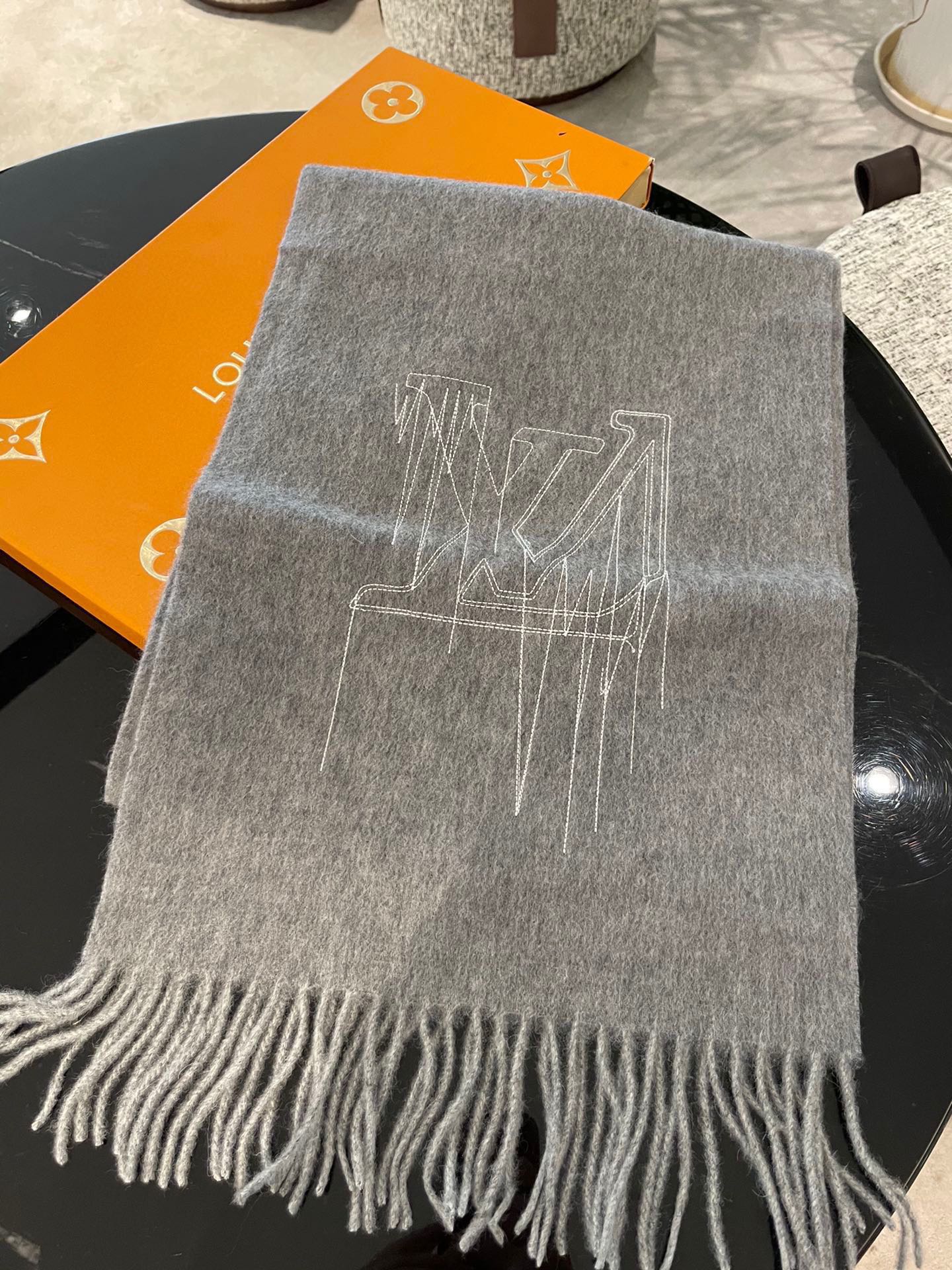 Кашемировый шарф LV - 30 см - 180 см - Унисекс