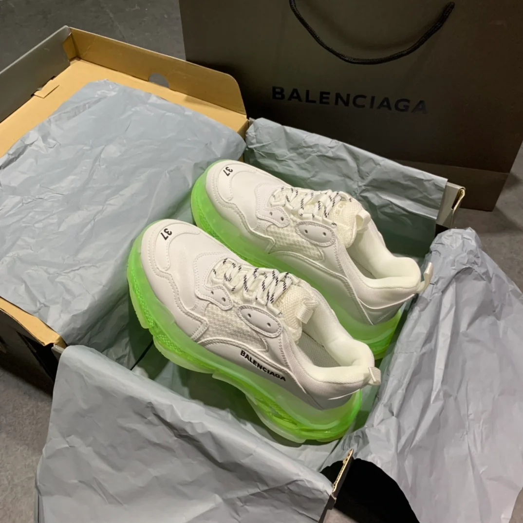 Li Shi - Dad Shoes - Серебристо-зеленая подошва