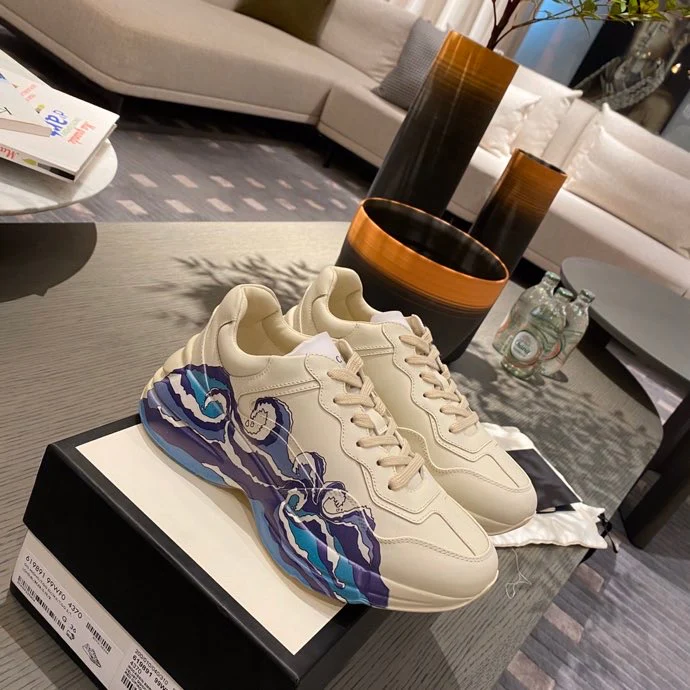 Массивные кроссовки Gucci - унисекс - 3