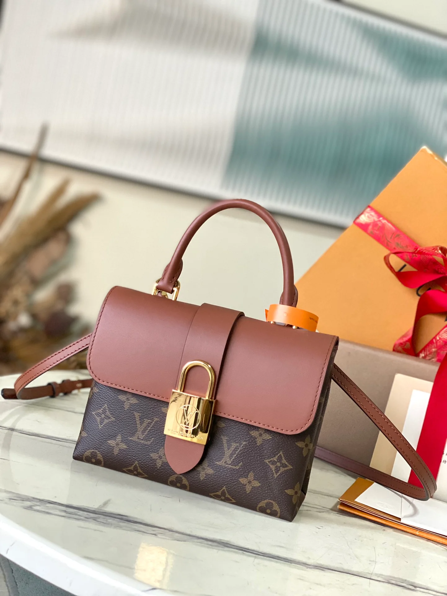 m44654-LV-locky-bb-shoulder bag-handbag-caramel color