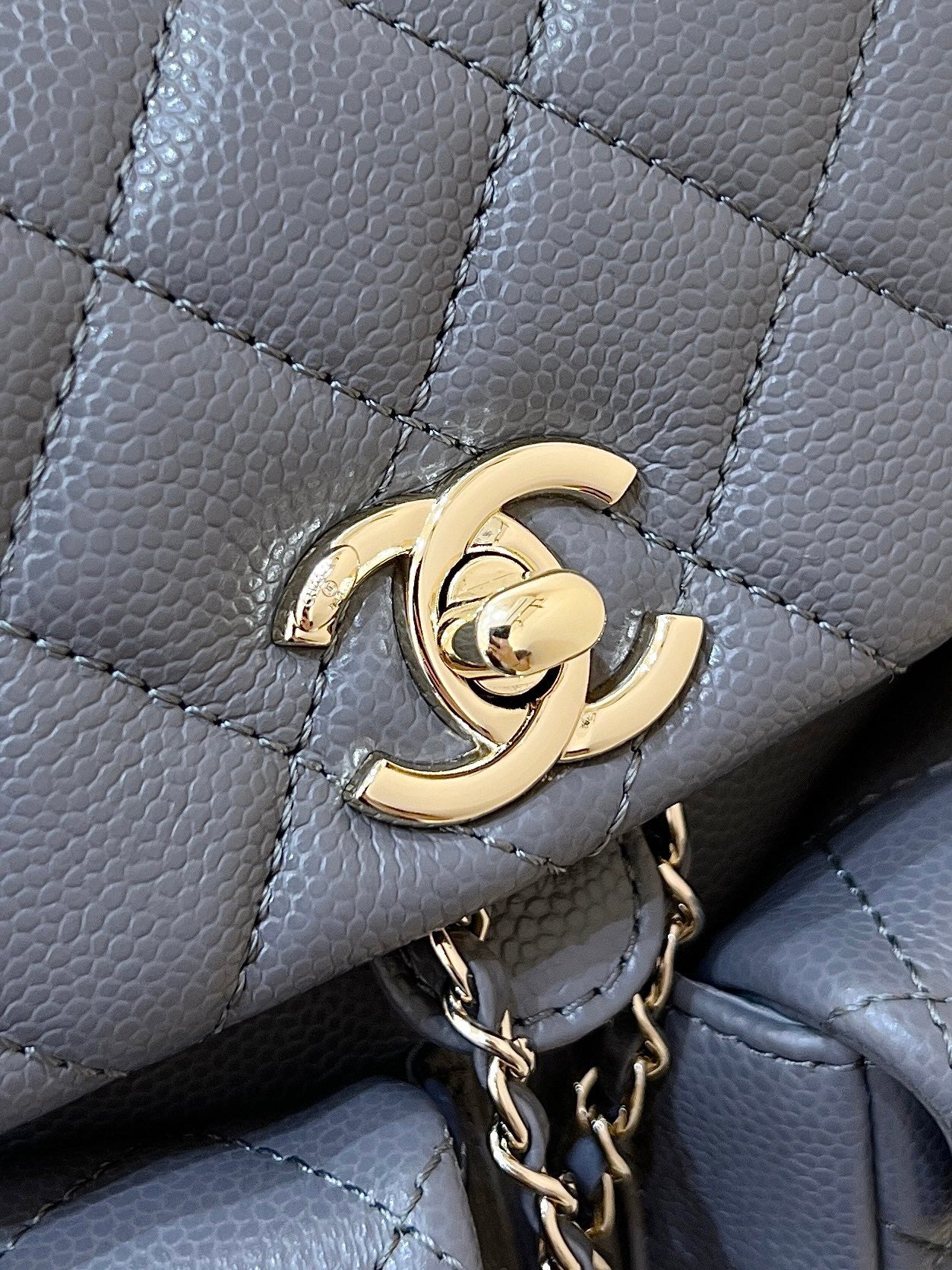 Рюкзак Chanel 24a-duma Frog, маленький, серый.