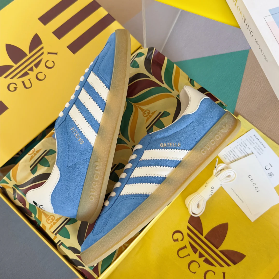 Скейтбордные кроссовки Gucci 2024 - синие