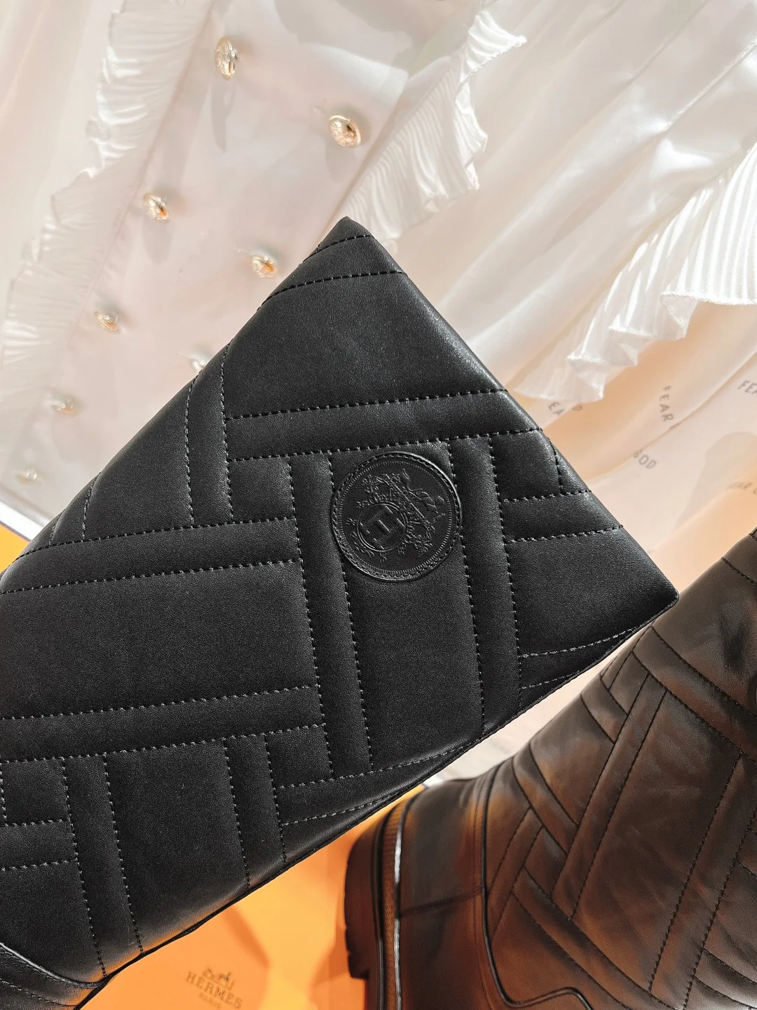 Новинка сезона осень/зима 2023 от Hermes - Ботинки на платформе - Черные