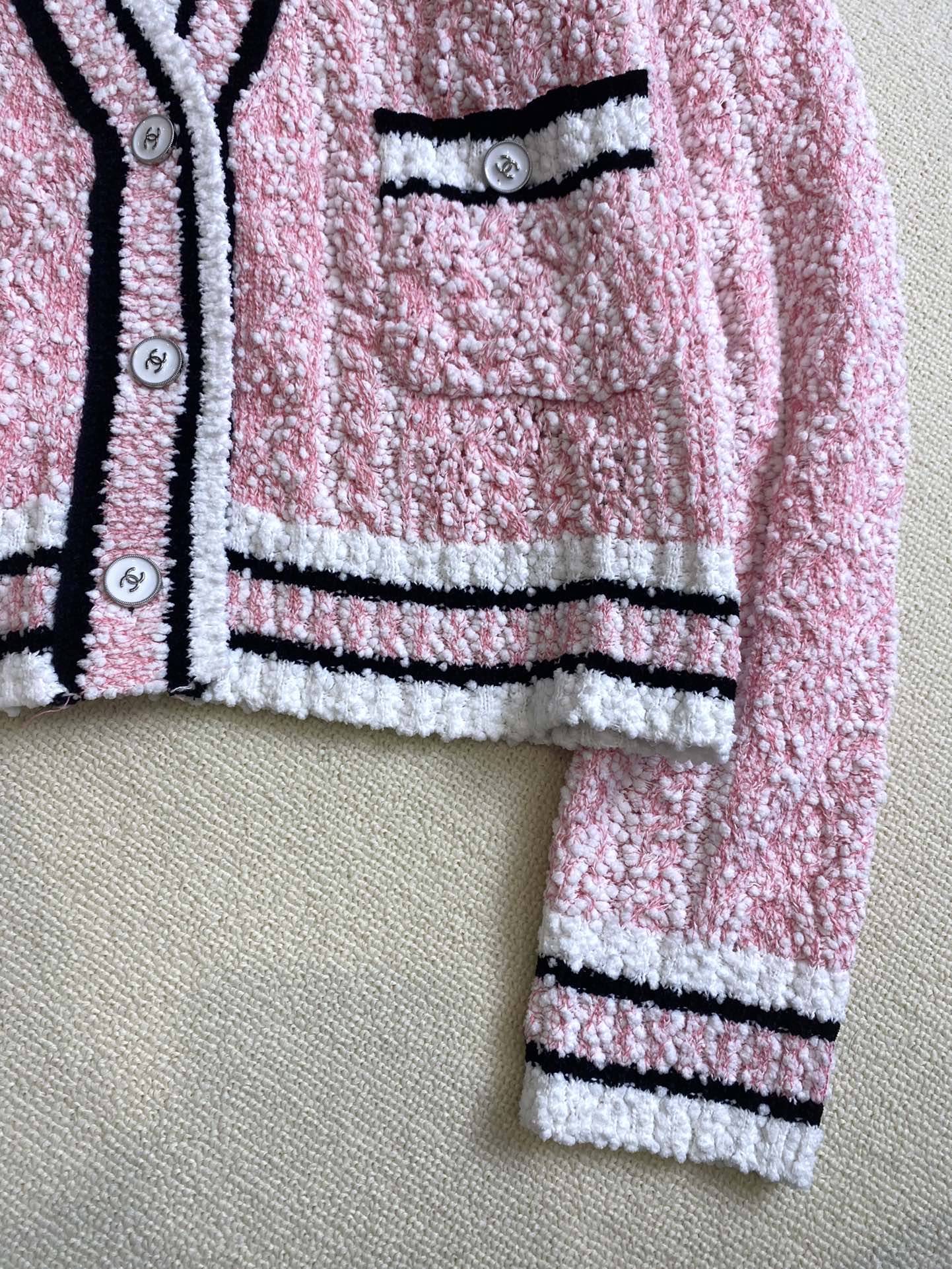 Вязаный кардиган Chanel 2403 ?Ранняя весна?, новинка, розовый.