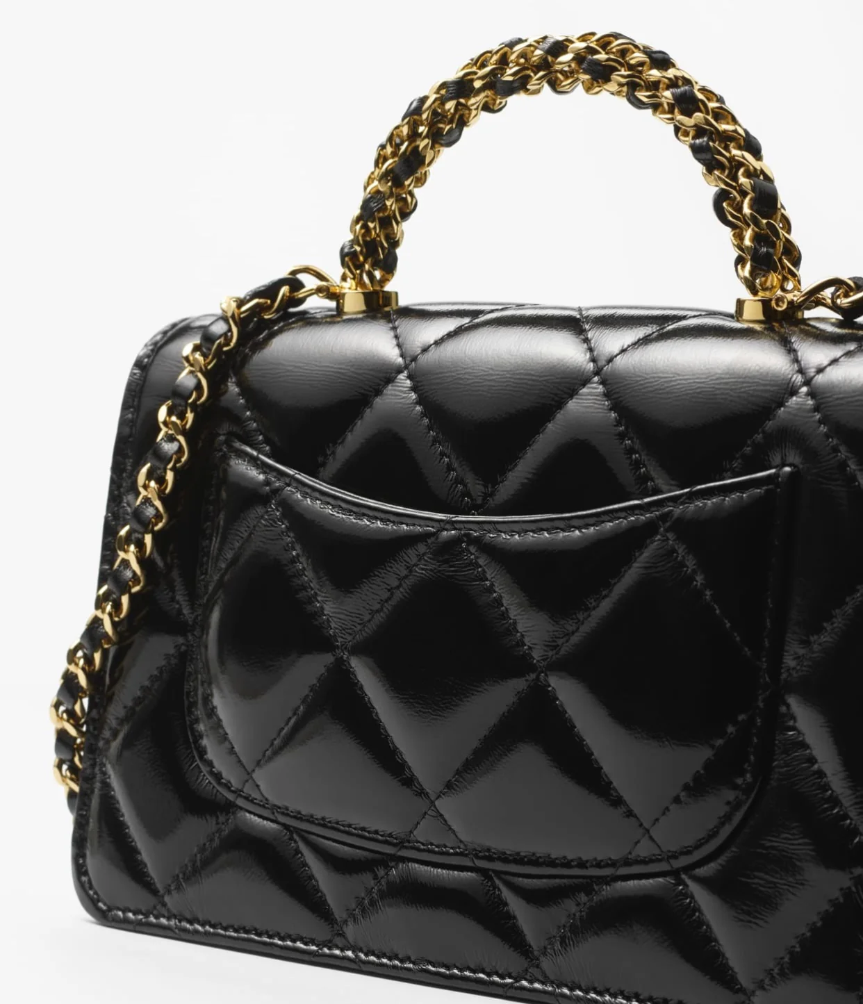 Сумка Chanel на цепочке с петлевой ручкой - WOC - Черная