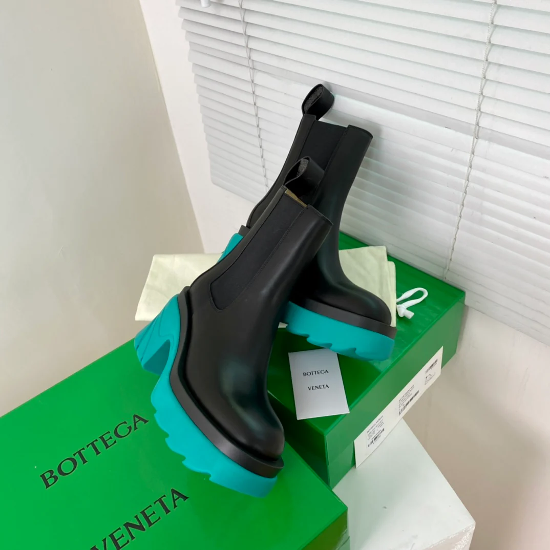 Обувь BV - BV - Турецкие зеленые и черные - ботинки на платформе