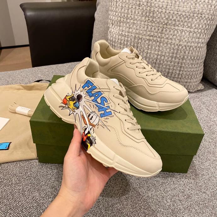 Массивные кроссовки Gucci - унисекс - 17