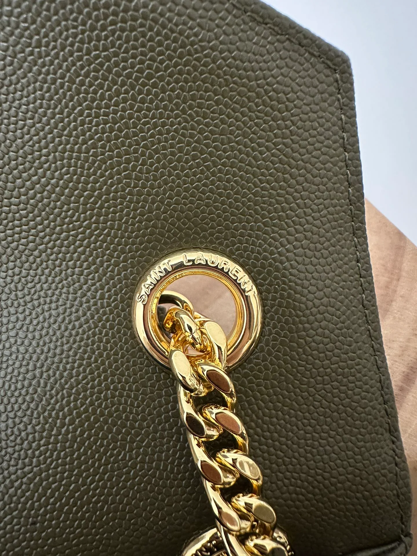 Конверт YSL - темно-зеленый