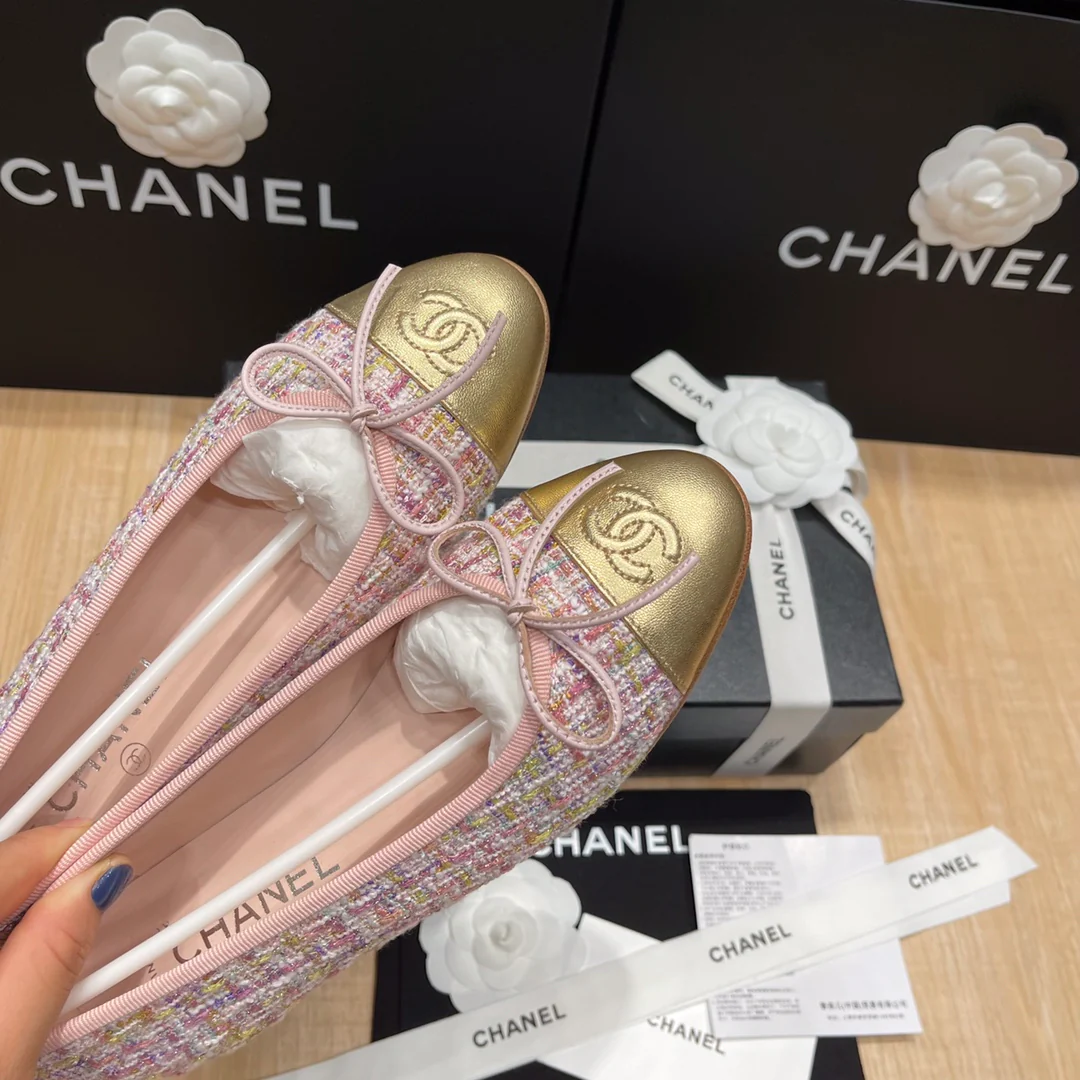 Chanel - Твидовые балетки