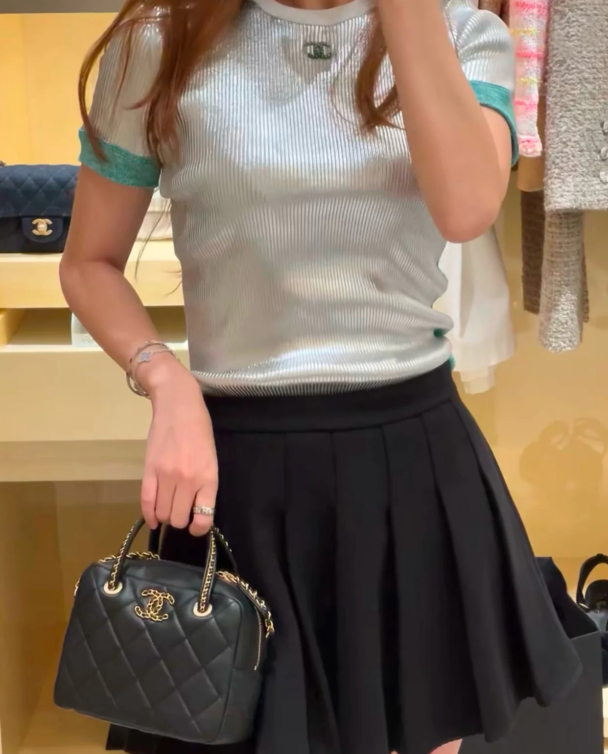 Сумка Chanel 25c - черная (19 см)