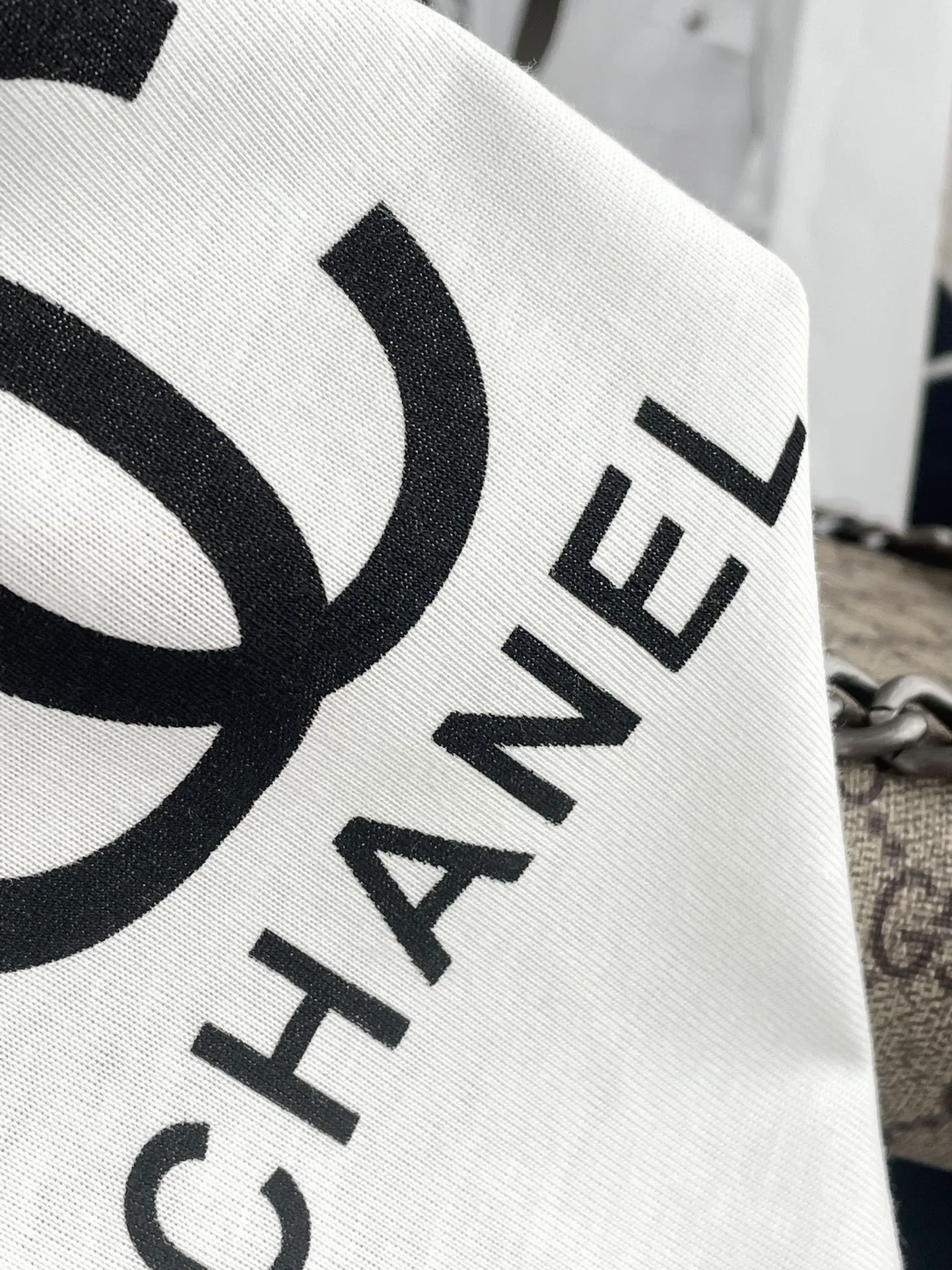 Chanel 2403 - Простая свободная хлопковая футболка с коротким рукавом