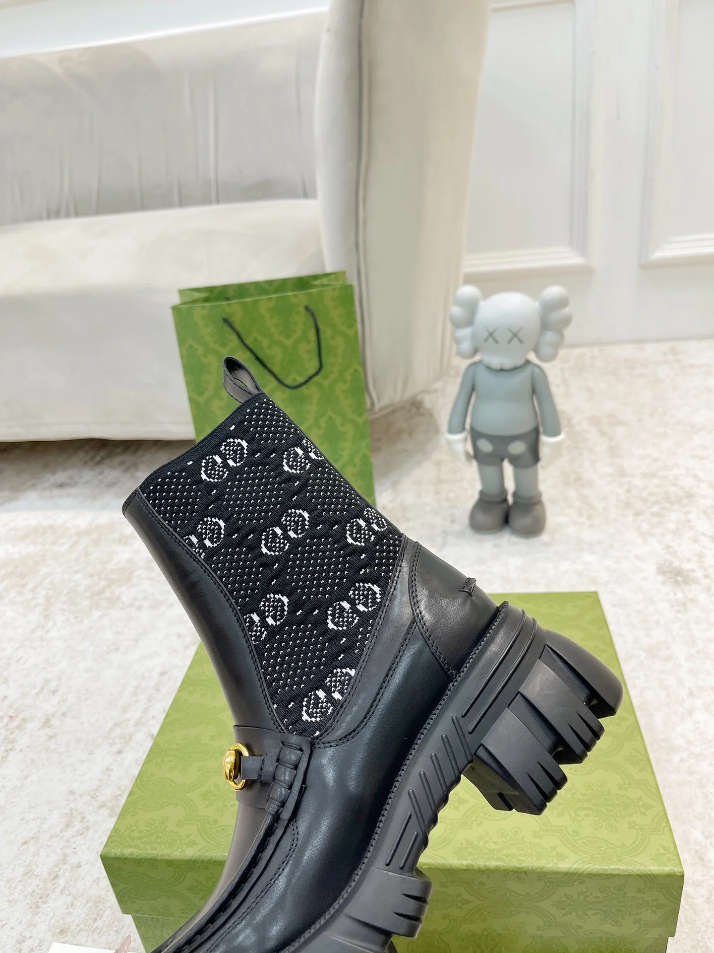 Ботинки Gucci 22ss Chelsea Loaf с эластичным поясом