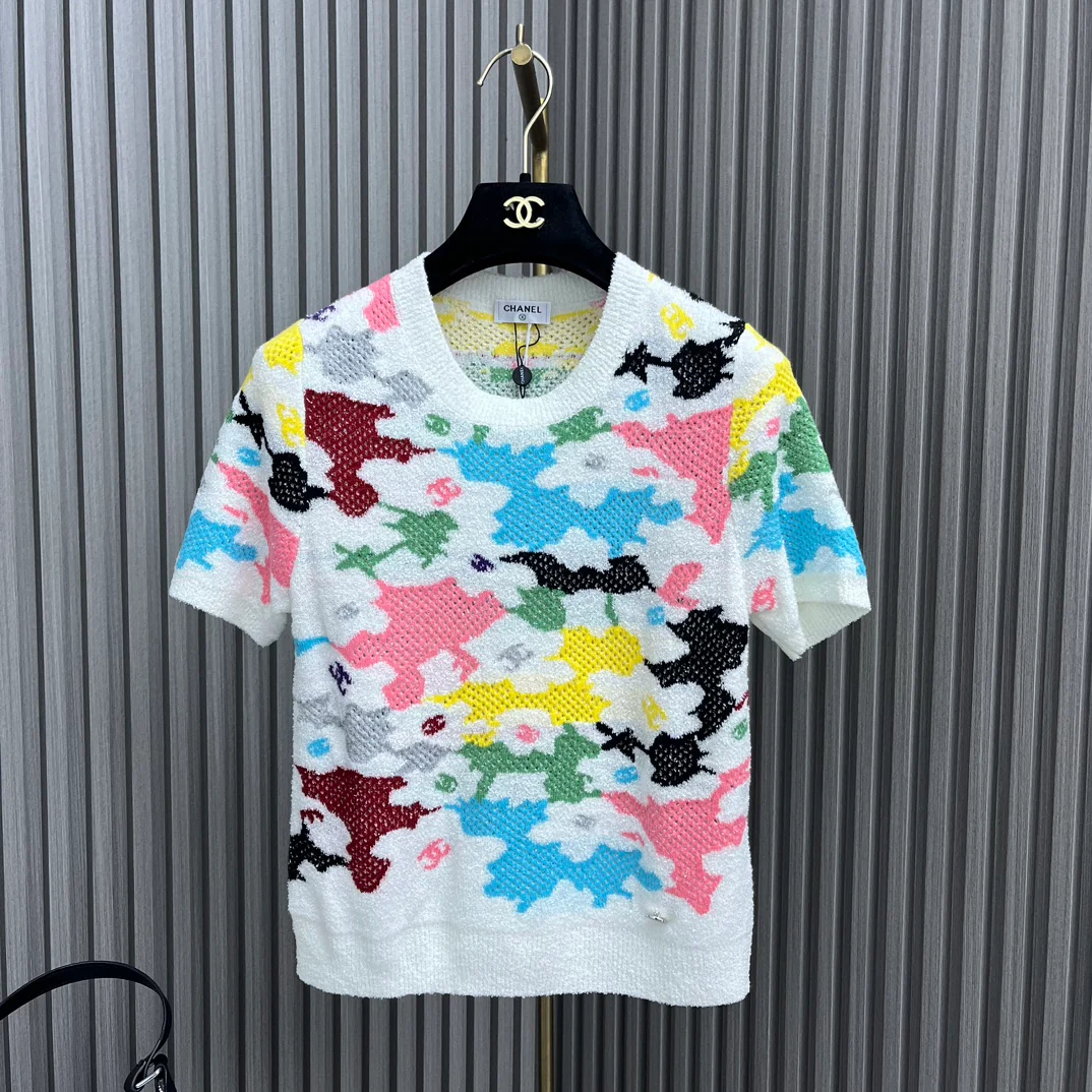Chanel - Новинка 2404-24 - Ажурный вязаный топ