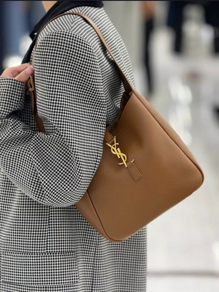 YSL-le-5a7-hobo-underarm bag-caramel brown