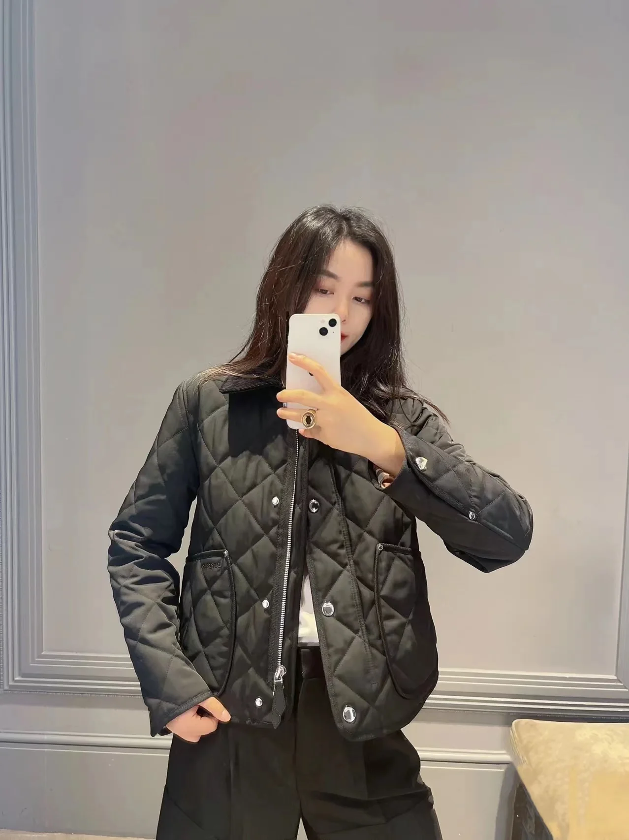 Пальто Burberry осень/зима - Классическая клетка, вельветовый воротник - 1 шт.