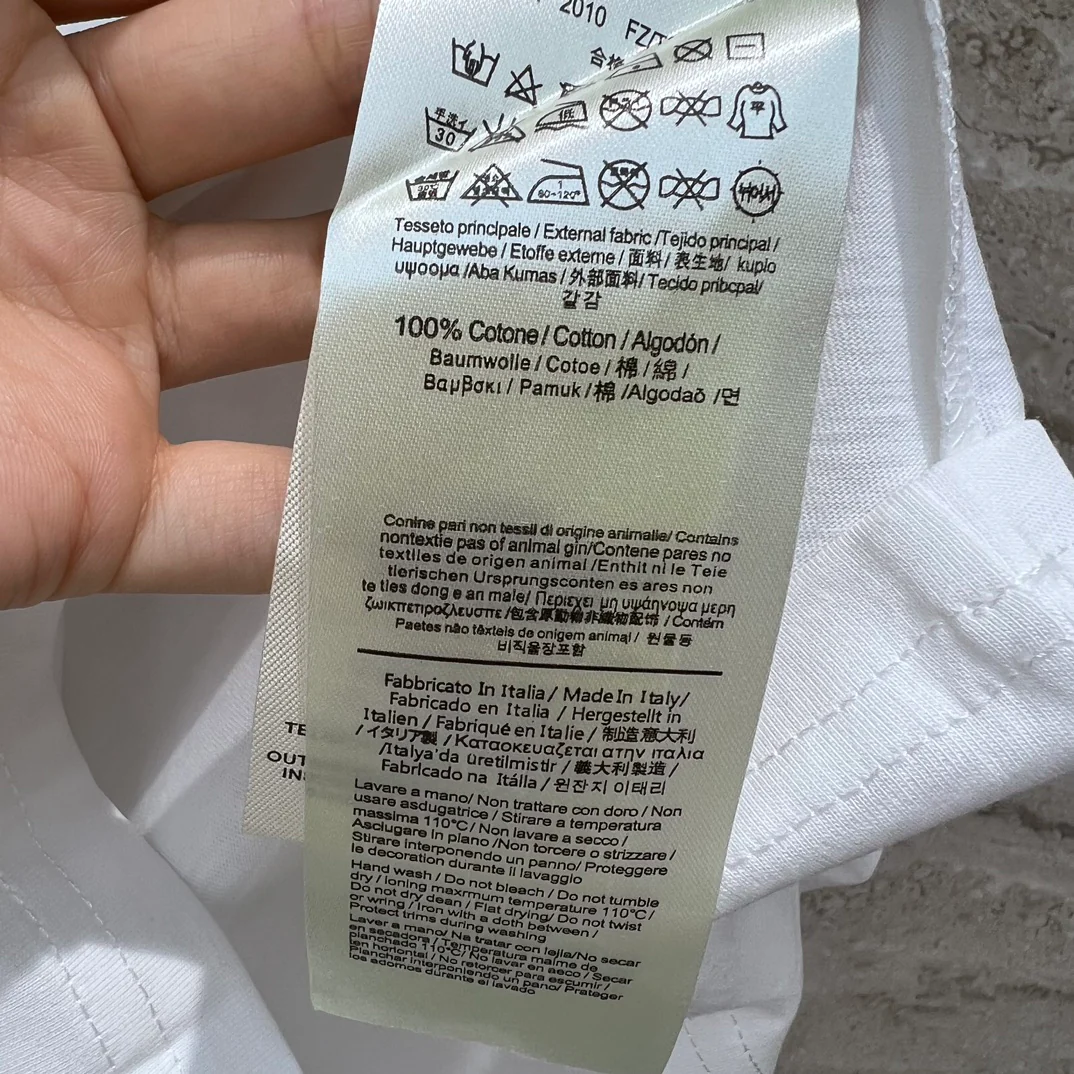 Футболка Fendi-2403-24ss Весна/Лето, новая модель, с принтом 