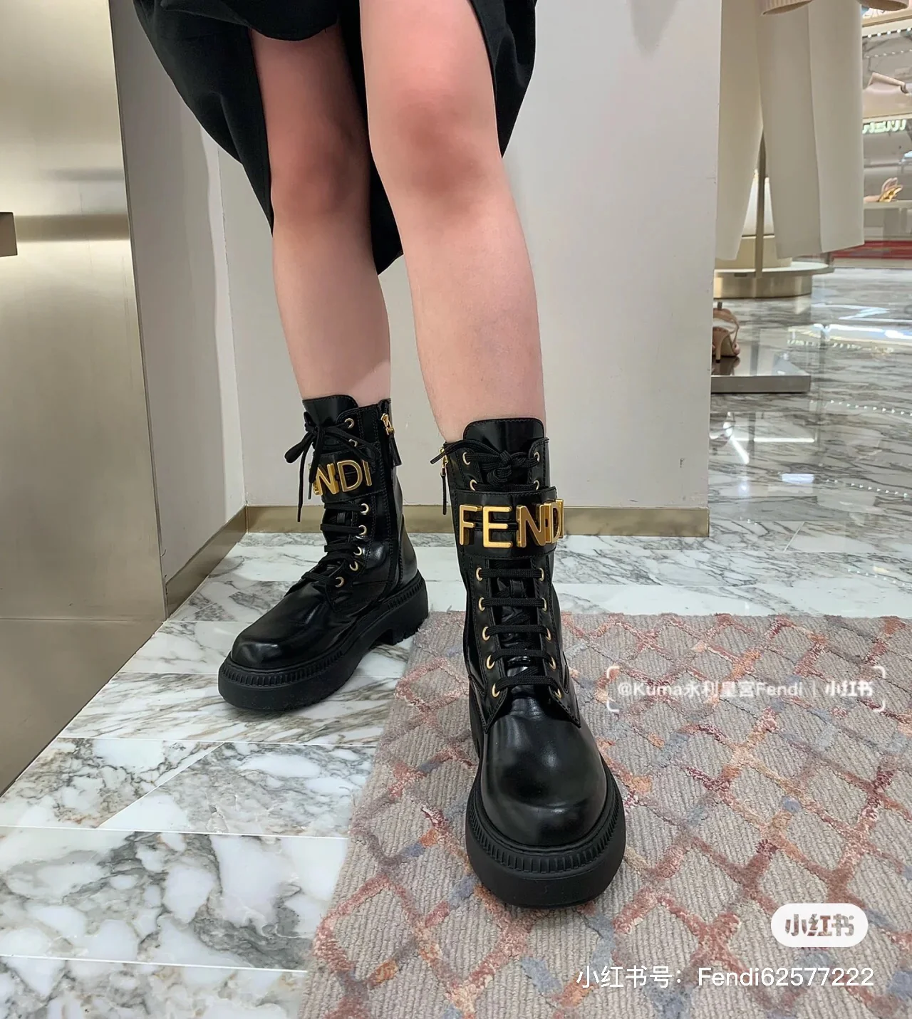 Сапоги для верховой езды Fendi средней высоты — фото в них.