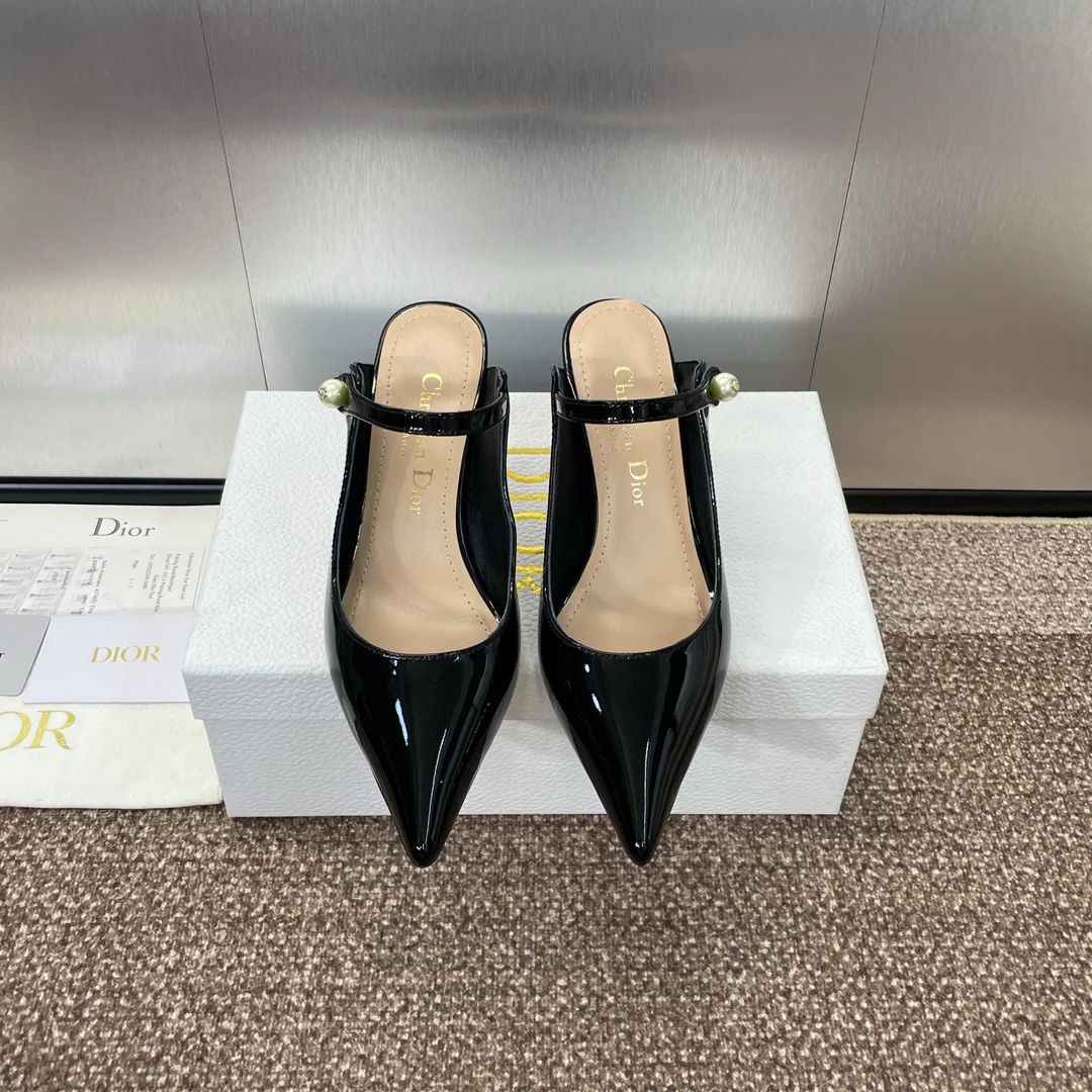 Босоножки на высоком каблуке Dior 2024 - Черные - 1