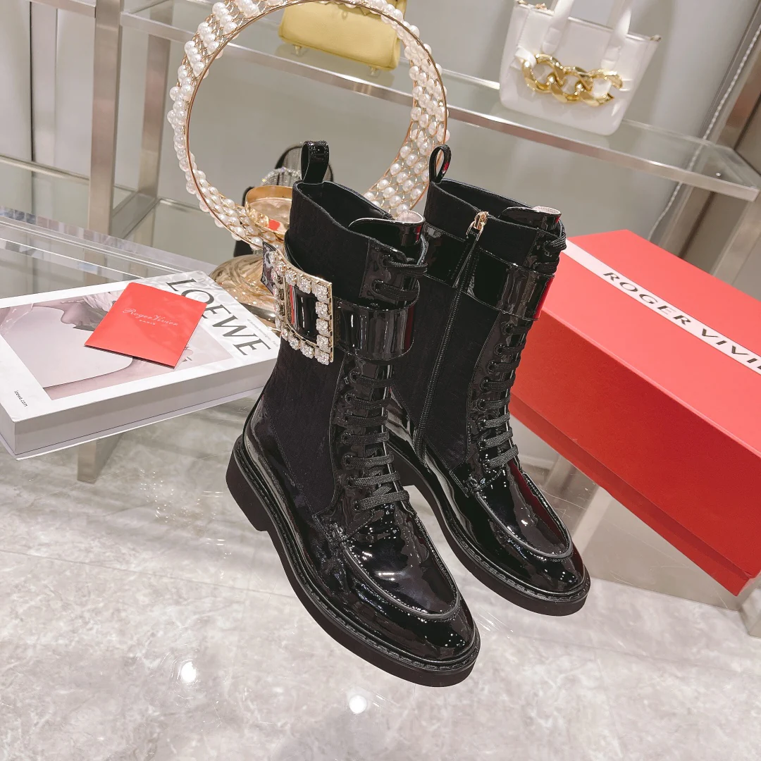 Тканевые ботинки Martin средней высоты, британского стиля, черные.