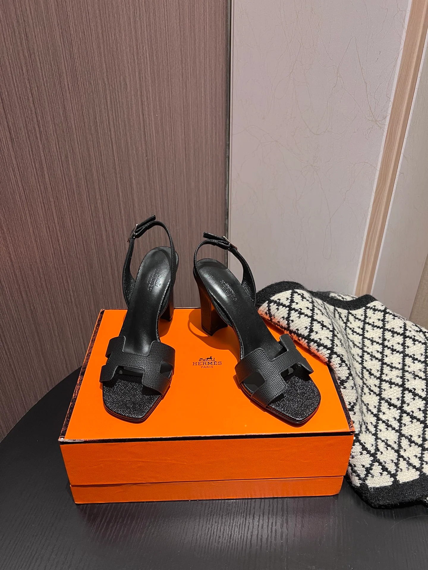 Hermes - Босоножки на высоком каблуке - Черные