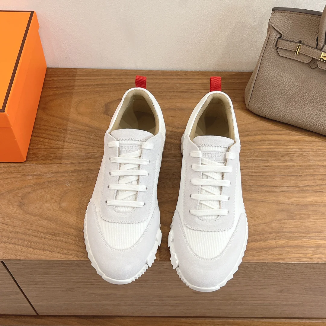 Повседневные туфли Hermes 2024 - белые - 1