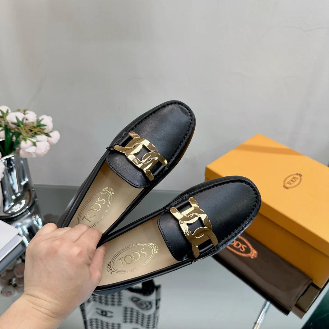 Tods - Лоферы - Металлический черный