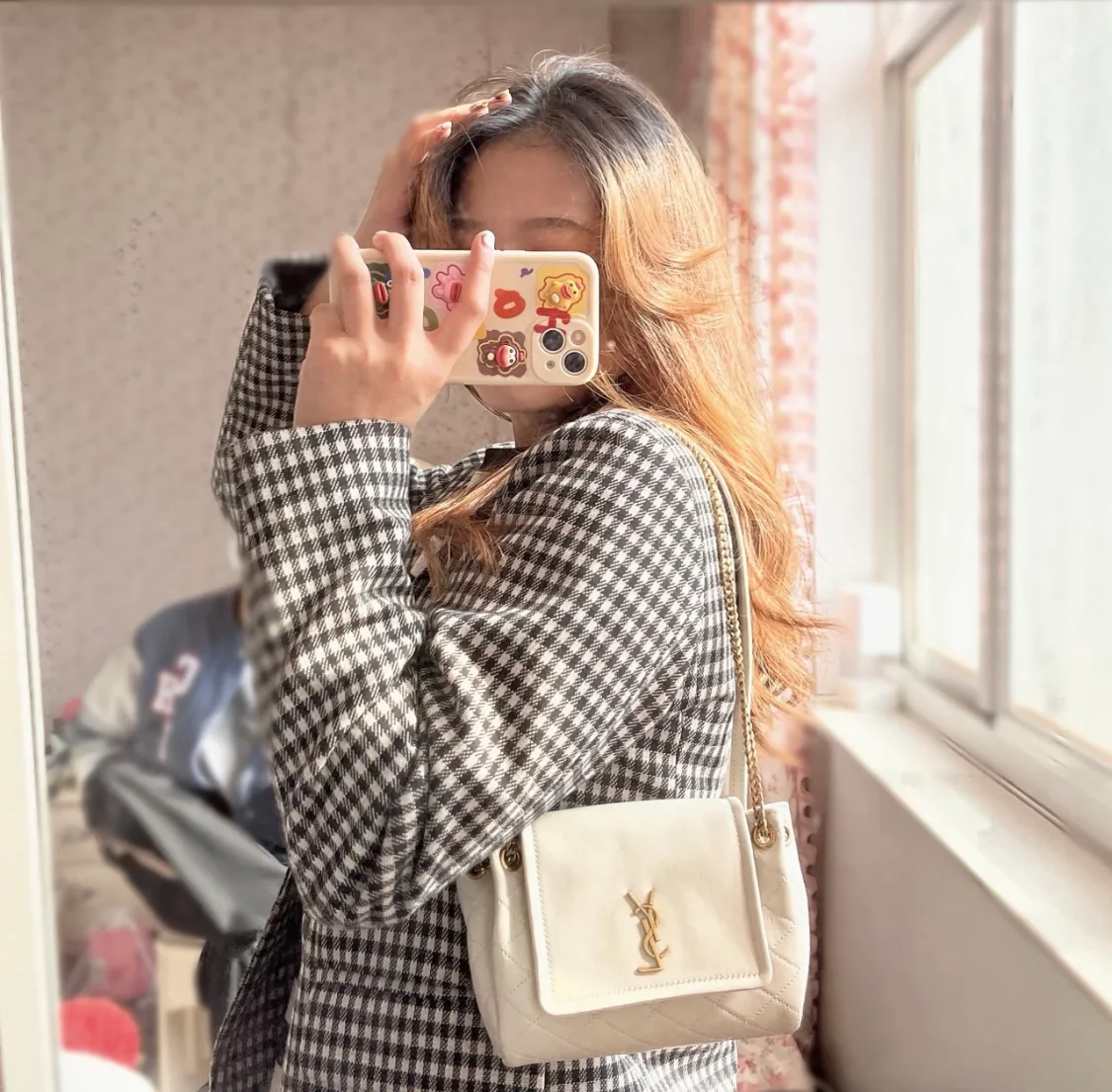 Мини-сумка YSL Monogram Mini Nolita Vintage с стеганым клапаном - 1 шт.