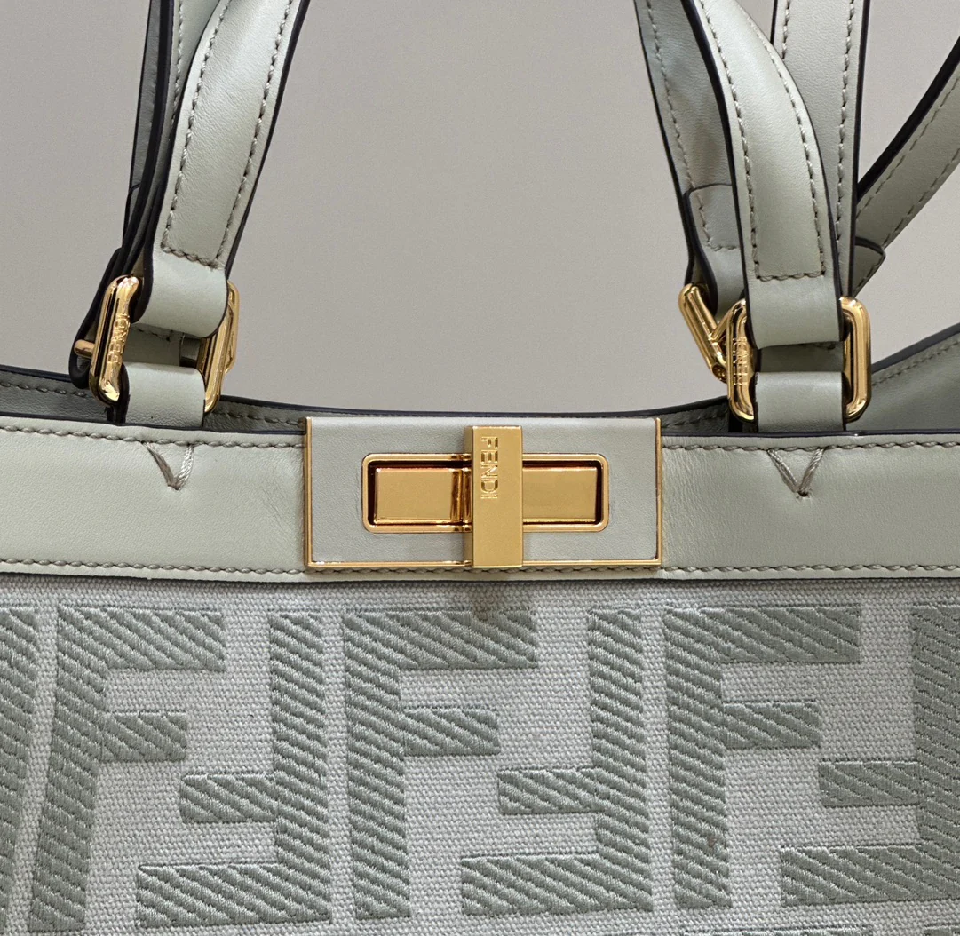 Холщовая сумка-тоут Fendi X-Tote - серая