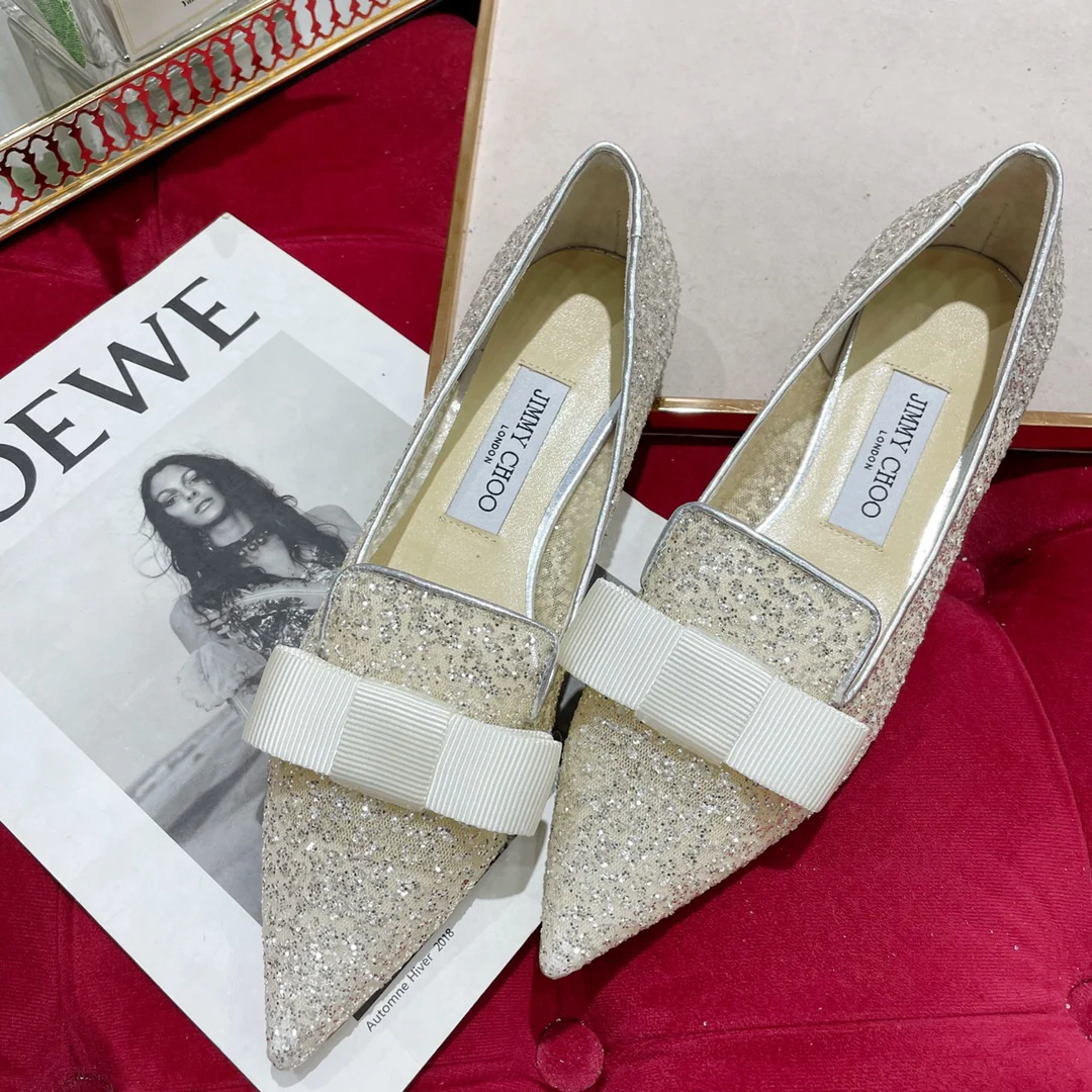 Джимми - Галстук-бабочка - Туфли с острым носком - Туфли на плоской подошве