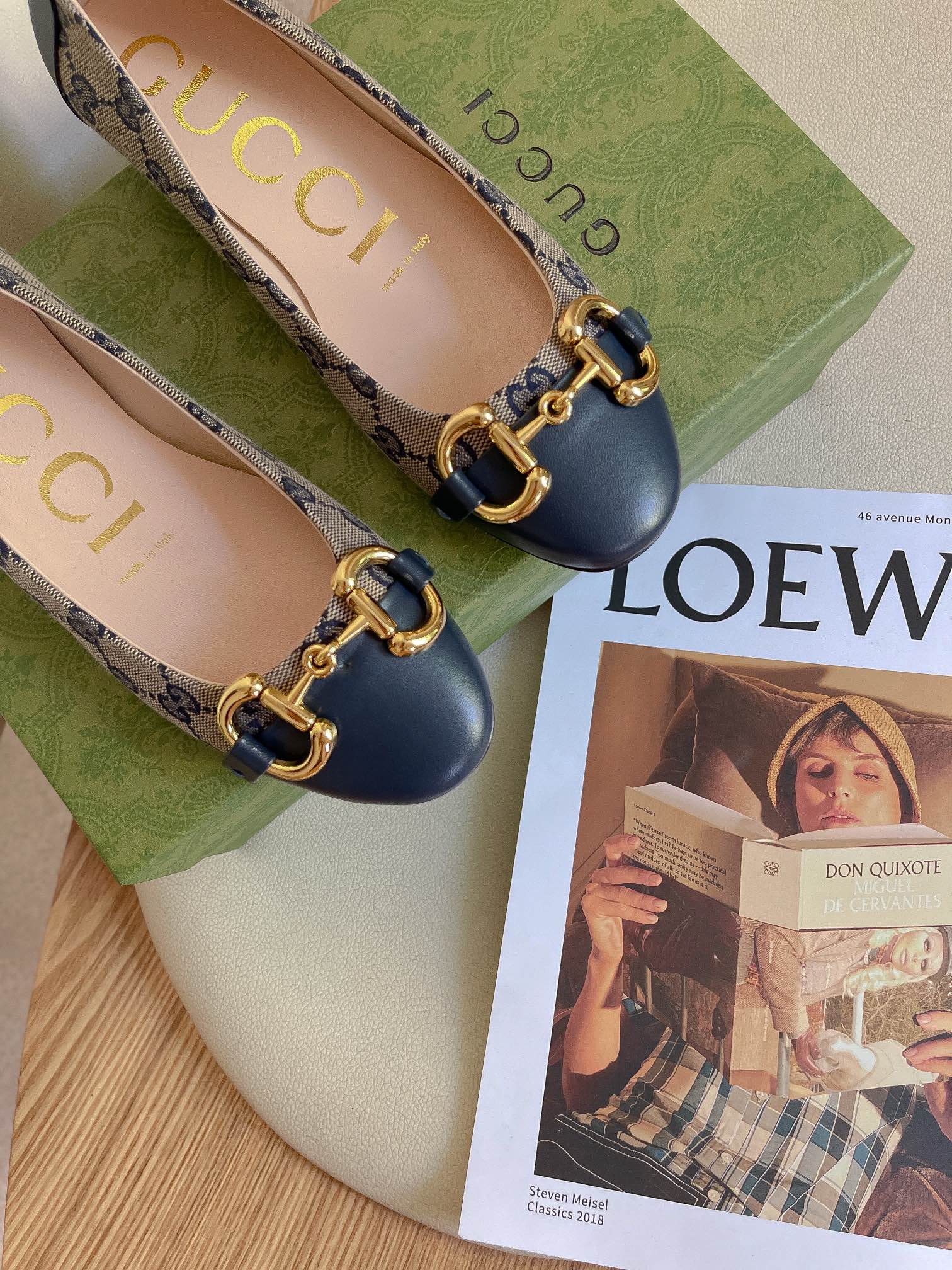 Gucci - Неподвластная времени классика - Модные балетки с пряжкой 