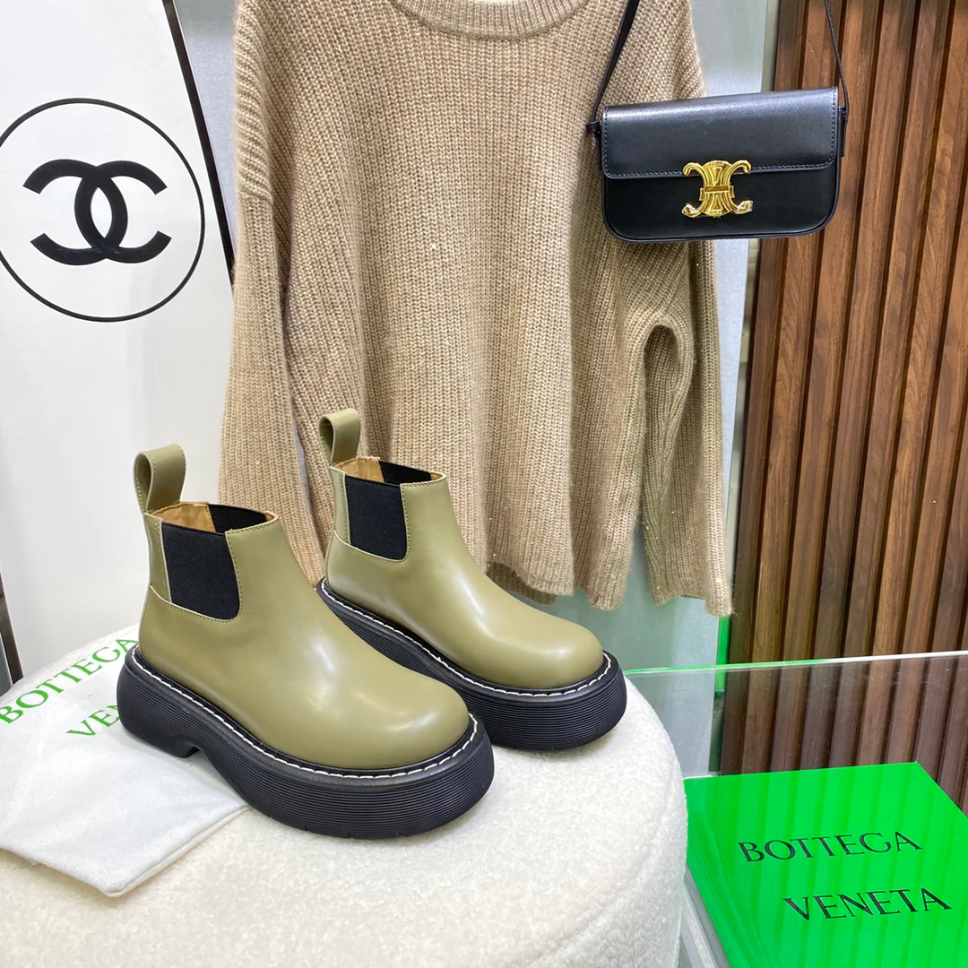 BV - Ботильоны на платформе - Цвет: хаки