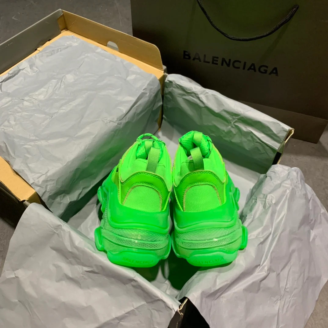 Balenciaga - Массивные туфли - Серебристо-зеленый