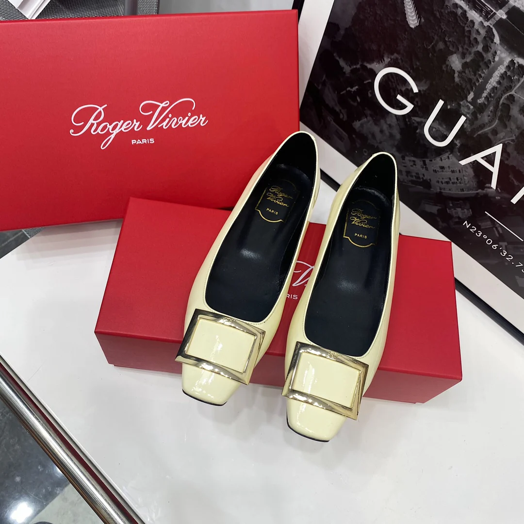 RV - Плоская подошва, квадратный носок - Светло-бежевый