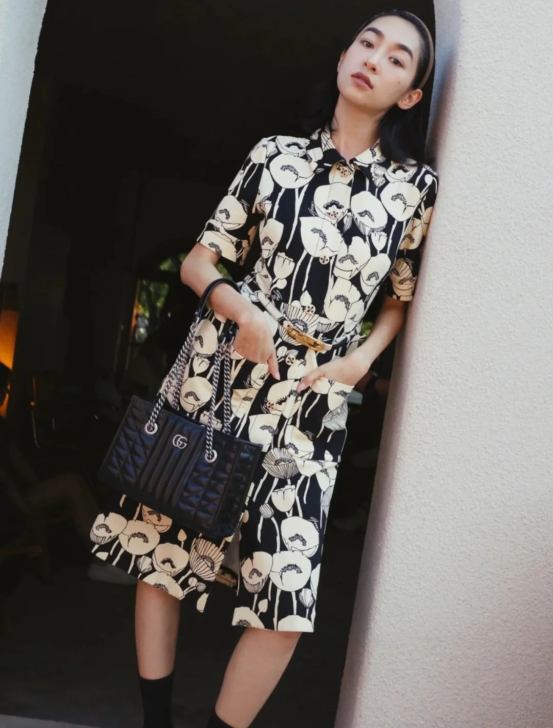 Маленькая сумка-шоппер Gucci Marmont Geometric Series - 3