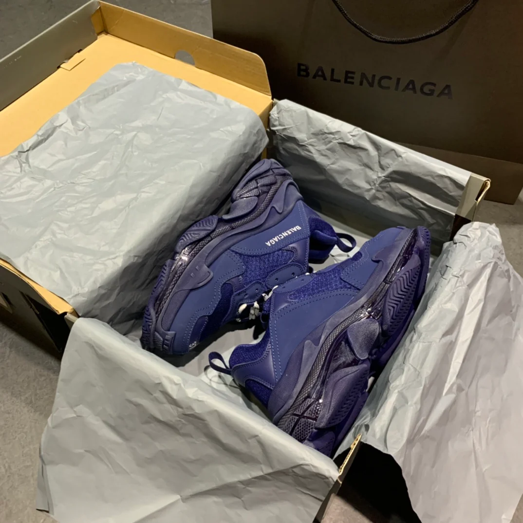Li Shi - Dad Shoes - Air Cushion Sole - Blue-Purple