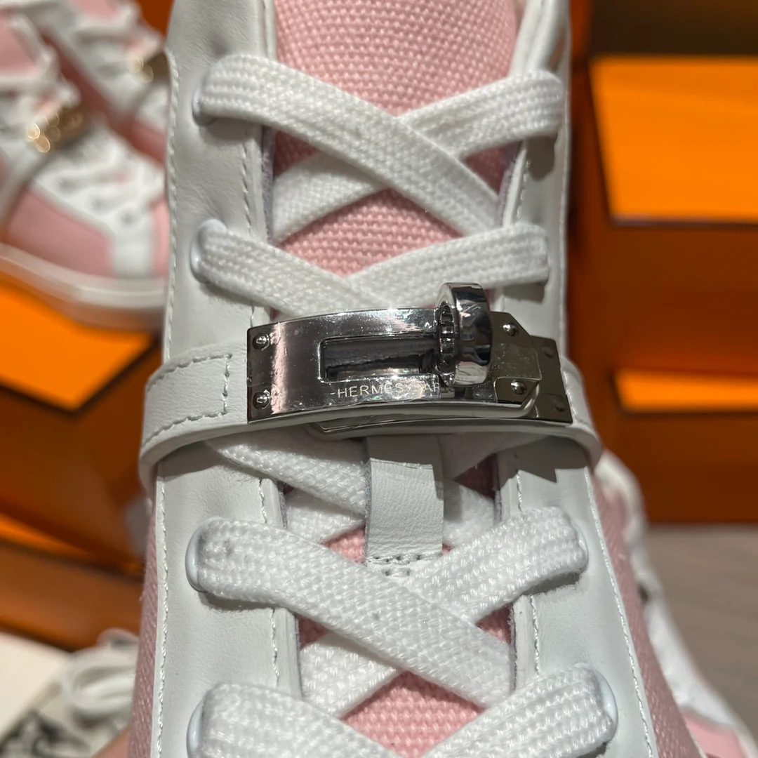 Hermes - Новейшие белые высокие кроссовки Kelly Buckle - Мужские - 1