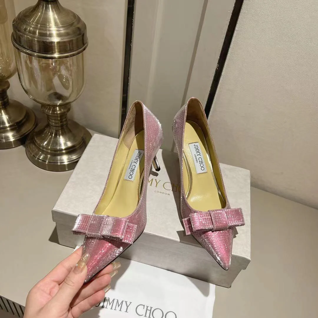 Туфли на высоком каблуке Jimmy Paris Window Custom-Made Bling-Bling (6-5 см) - розовые.
